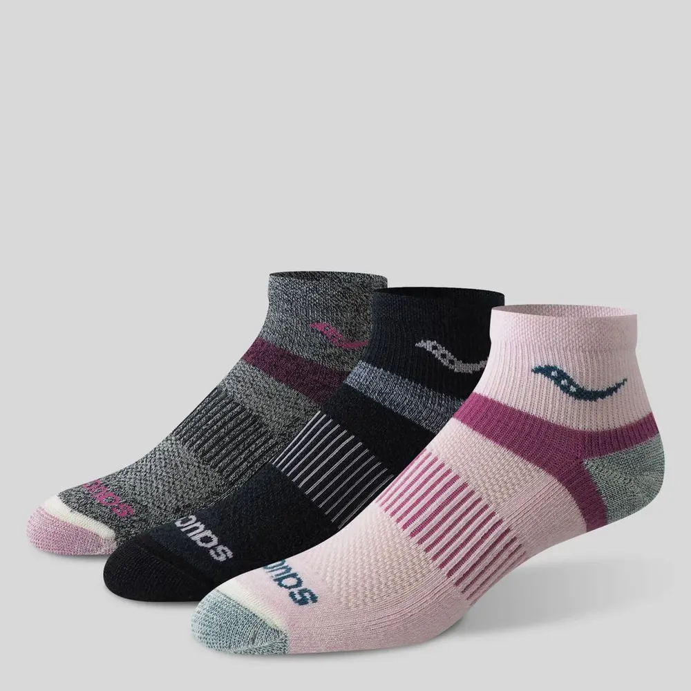 Inferno Merino Wool Blend Quarter 3-Pack Sock